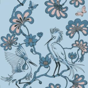 LEUTENEGGER FABRIC 110CM - EGRETS SB#32 - Blue